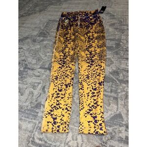New  Majestic Fan NFL Minnesota Viking Zubaz Leggings Pants Sz Medium Women's